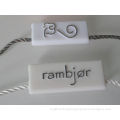 Recycled Eco-friendly Pp Garment Seal Tags With Embossed Logo For Gift / Jewelry